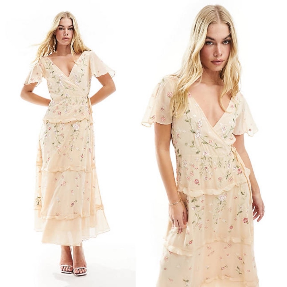 ASOS wrap midi dress